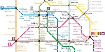 મેક્સિકો સિટી tube નકશો