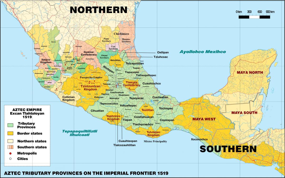 tenochtitlan મેક્સિકો નકશો
