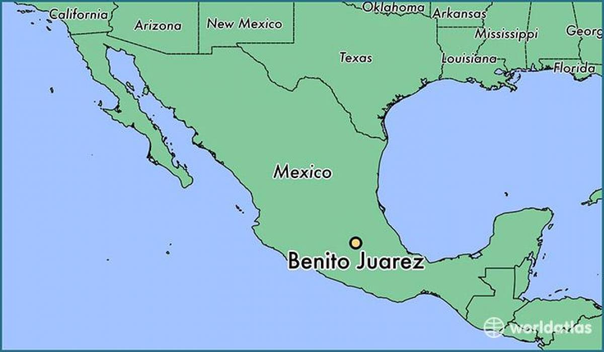 બેનિટો જુરેઝ રહેતા મેક્સિકો નકશો
