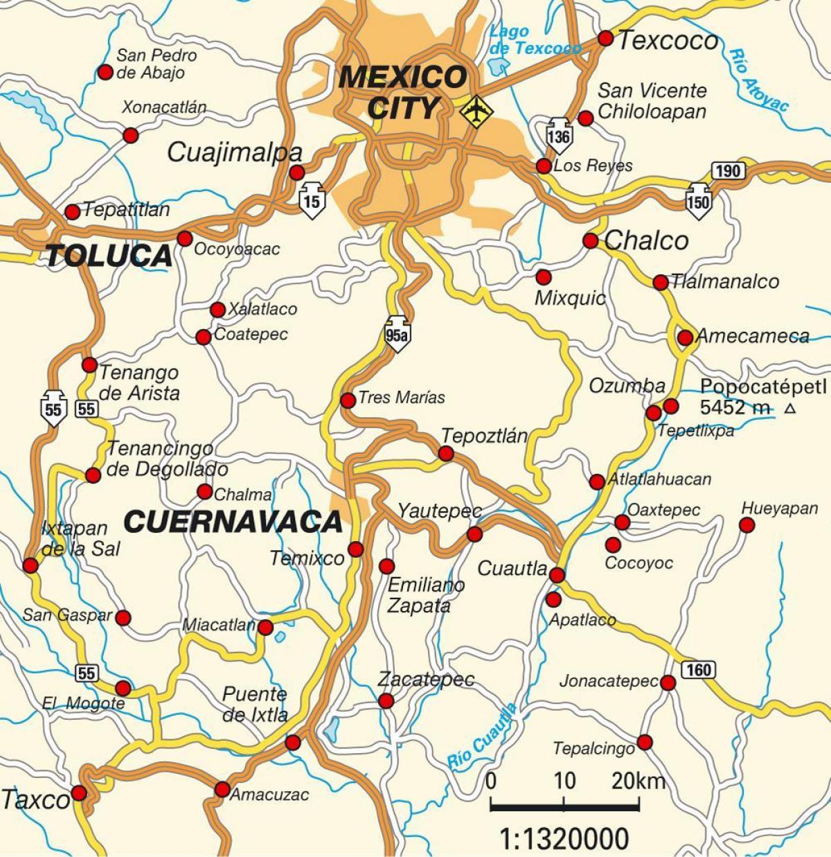 મેક્સિકો સિટી ડીએફ નકશો