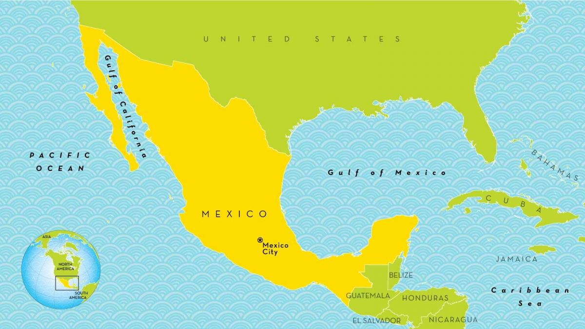 એક નકશો મેક્સિકો સિટી