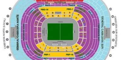 Estadio azteca બેઠક નકશો