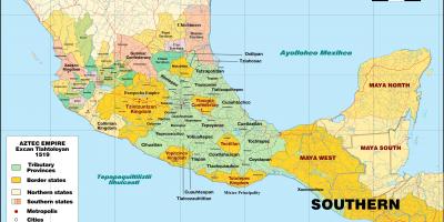 Tenochtitlan મેક્સિકો નકશો