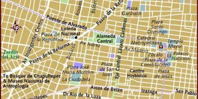 સેન્ટ્રો historico મેક્સિકો શહેર નકશો
